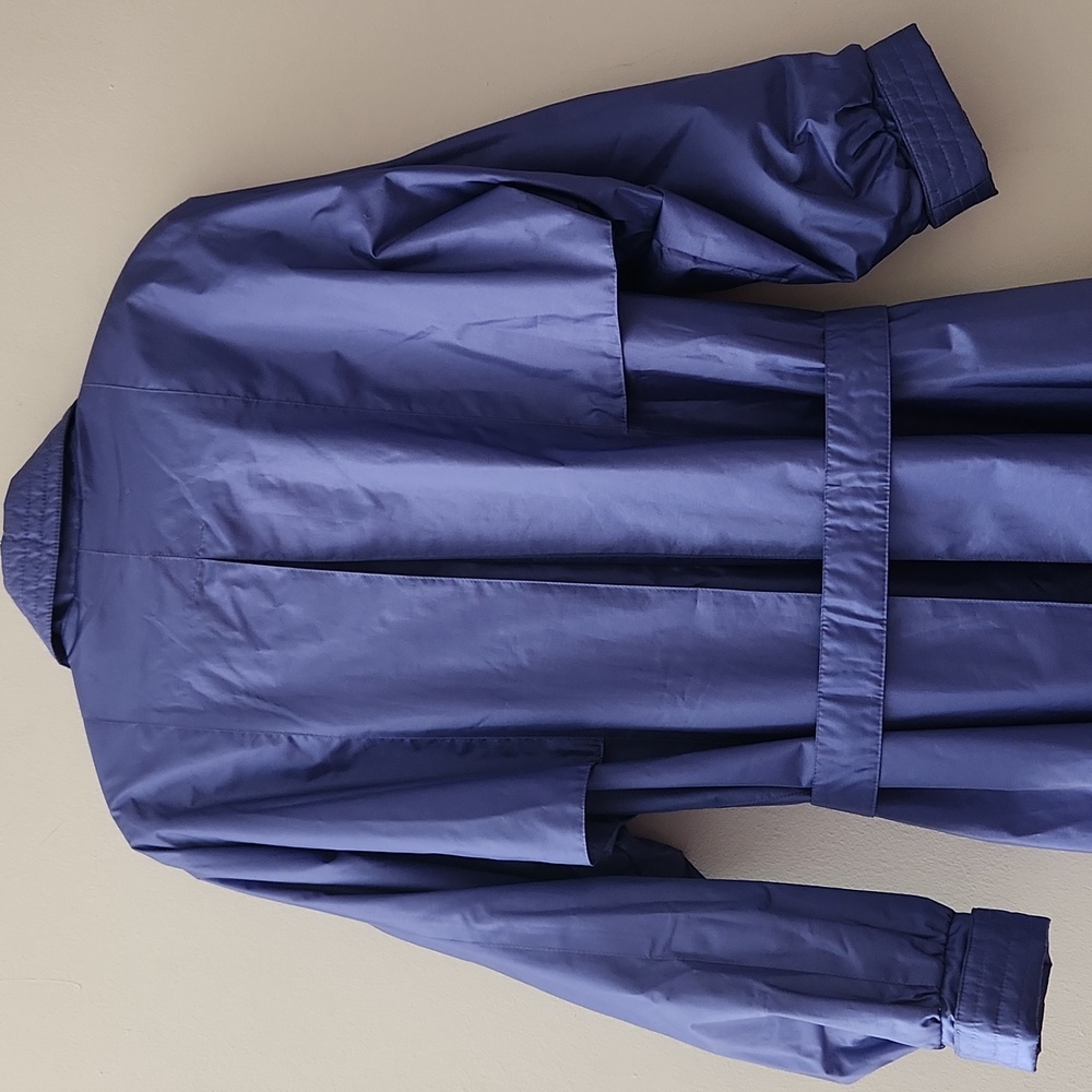 New Vintage Fleet Street Periwrinkle Belted Trench Coat Women's Size 12 - Picture 5 of 16